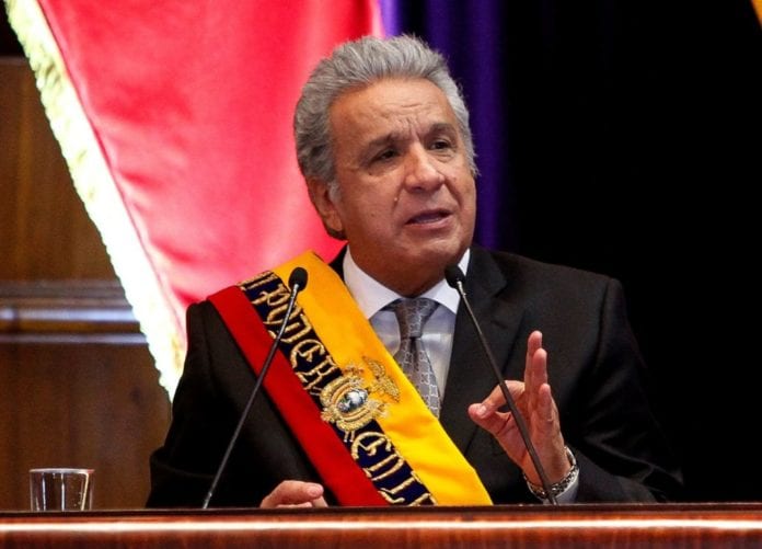 Presidente ecuatoriano Lenin Moreno ofrece su último discurso de rendición de cuentas