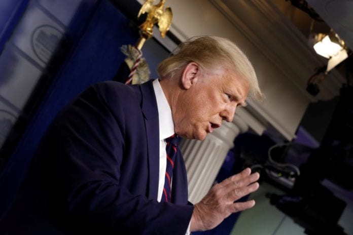 Donald Trump holds a news conference