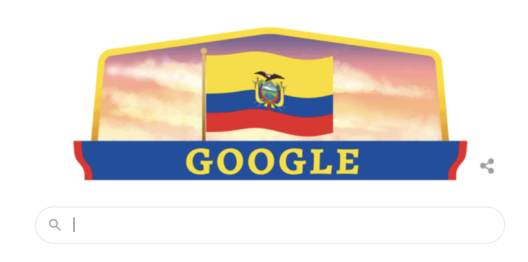 Google dedica su doodle a Ecuador por el Primer Grito de Independencia