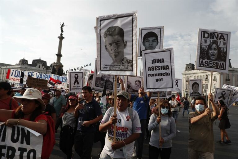 Manifestantes afirman que «no habrá paz» en Perú si Boluarte no renuncia