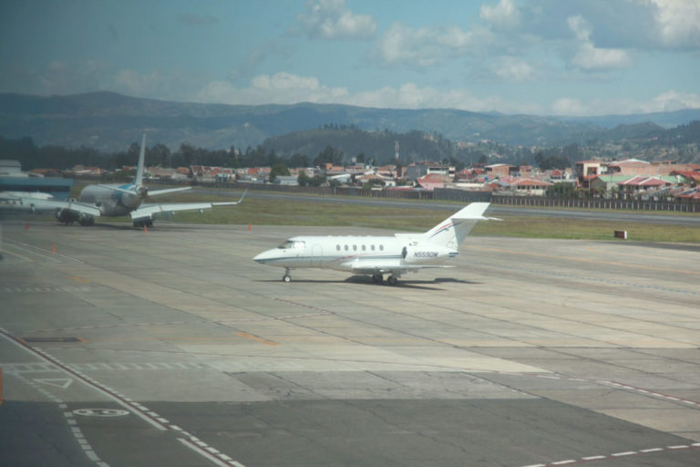 Simulacro en el aeropuerto Mariscal La Mar