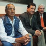 Fernando Chillogallo, Rolando Armijos, y Patricio Beltrán, informan sobre el convenio para los estudios.(AZD)