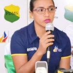 La presidenta de la Federación Deportiva de Morona Santiago, Mónica Heredia.(Cortesía)