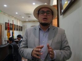 El presidente del GAD Parroquial, Fabián Carrión.(AZD)