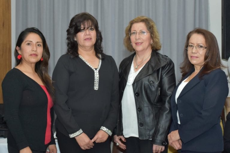 Mayra Siavichay, Eulalia Pacurucu, Monserrath Salamea y Aida Martínez.