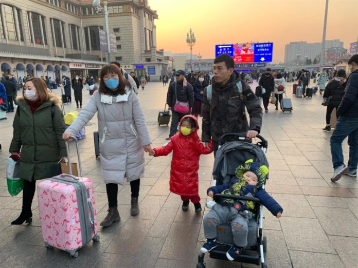 Tránsito de viajeros en China por el Año Nuevo