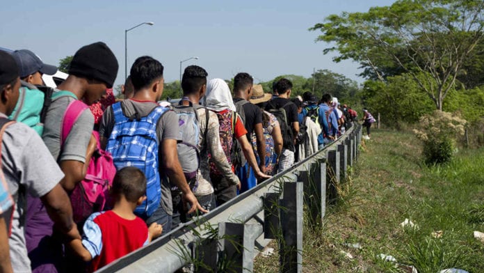 CORRECTION Mexico Migrant Caravan