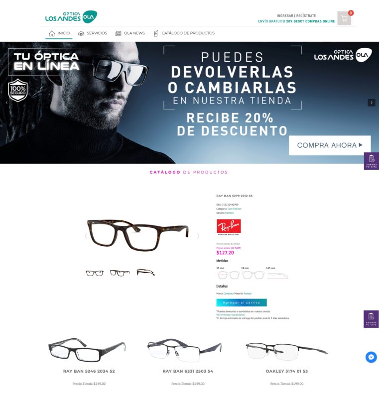 Óptica Los Andes lanzó su nuevo portal de compras denominado “Tu Óptica En Línea”