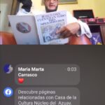 El artista Javier Calle fue el primero en estrenar este espacio, con una transmisión en vivo de cuentos para niños. IAJ.