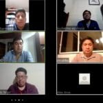 Los alcaldes de los cantones de la provincia de Cañar en la reunión virtual, en la que analizaron sobre el tema.(Cortesía)