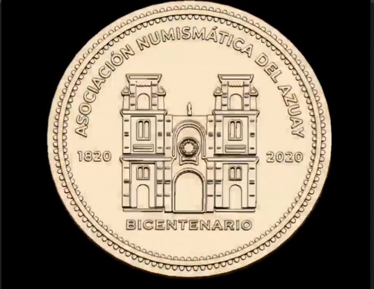 Numismáticos diseñaron una moneda para celebrar el bicentenario de independencia de Cuenca