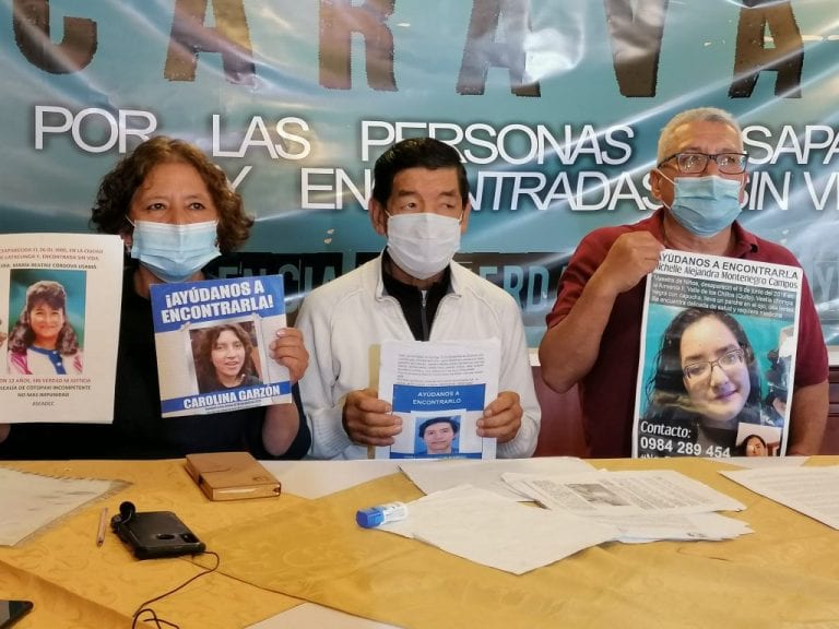 Familias de desaparecidos lanzan primera caravana por la justicia en Ecuador
