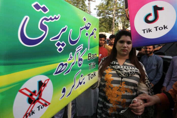 Protest to demand ban TikTok in Pakistan