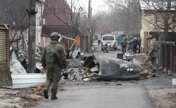 Aftermath of military plane downing in Kiev