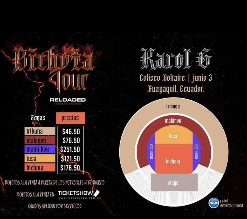 Estos son los precios por localidades para el concierto de Karol G en