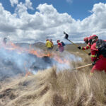 Incendio registrado el miércoles en la comuna de Cancan, en Soldados, correspondiente al cantón Cuenca.