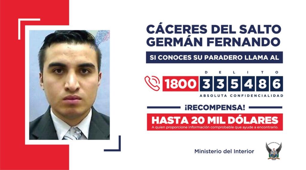 Ficha de localización Germán Cáceres caso María Belén Bernal