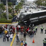 El Paranaense llega al hotel de Guayaquil