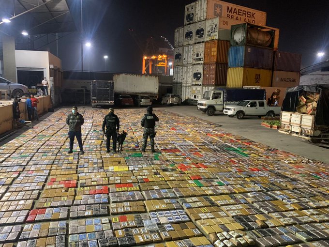 Ecuador alcanza las 165 toneladas de drogas incautadas desde inicio de 2022