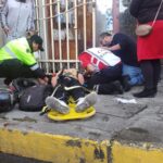 Accidente motociclistas taxi