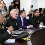 Generales Goyes y Ponce con Ministro del Interior