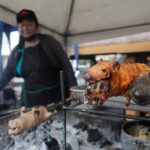 Cuyes asados en Ricaurte