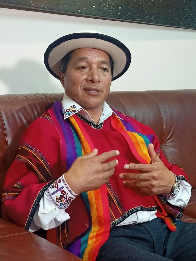 Belisario Chimborazo, candidato a prefecto del Cañar.