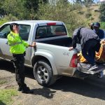 Persona fallecida fue transportada en el balde de un vehiculo