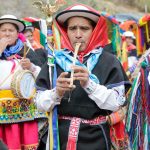 Representante de la Tucayta encabezando el recorrido hasta el cantón Cañar. XCA