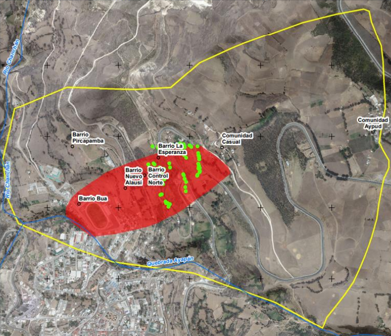 Deslizamiento en Alausí afectó 24.3 hectáreas; alerta amarilla se mantiene