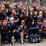 Red Bull celebra victoria en el Gran Premio de Bélgica