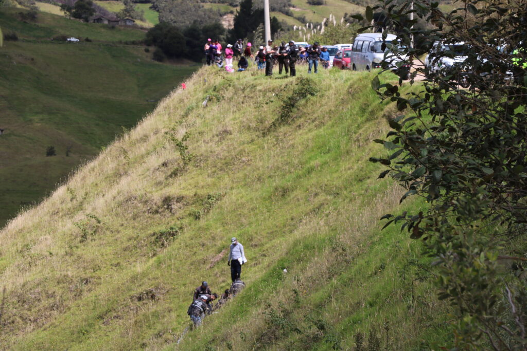 La víctima fue abandonada en un terreno de una zona deshabitada del sector Caspicorral de la parroquia Quingeo. thumbnail