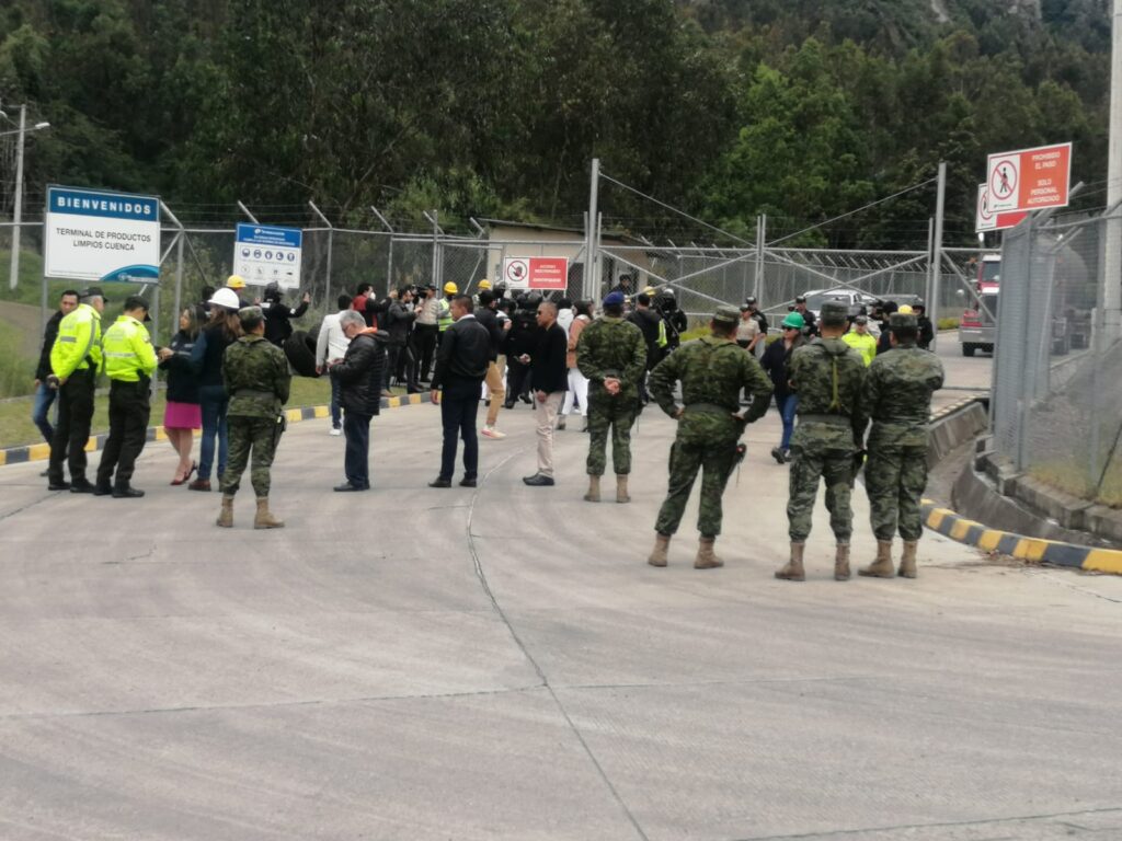 Este jueves 20 de julio de 2023 se registró una protestas en los exteriores de la Terminal de Challuabamba.