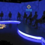 El debate presidencial del 2021, organizado por el CNE, fue criticado por la falta de dinamismo, en el Manual Ecuador Debate 2023 se han hecho cambios para evitar que se repita el error. Foto: CNE.