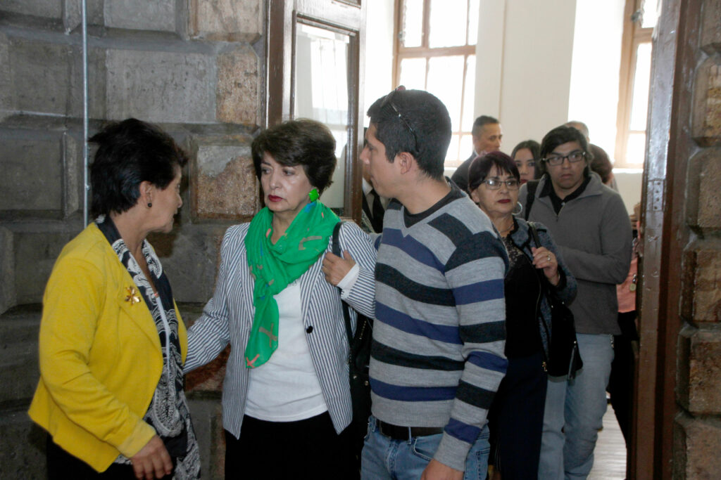 Sonia Salamea, madre de Cristina Palacio, durante una audiencia en el caso de su hija. /Archivo