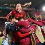Las españolas celebran pase a la final del Mundial femenino 2023.