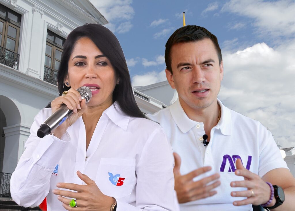 Los candidatos Luisa González y Daniel Noboa se reencuentran este domingo para el debate presidencial de la segunda vuelta.