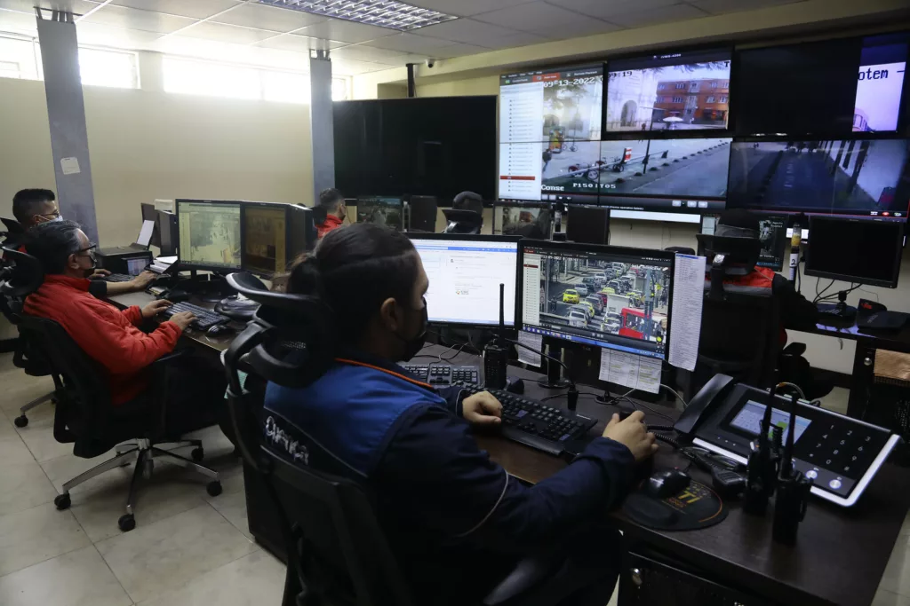 Estado del centro de monitoreo del Consejo de Seguridad Ciudadana (CSC) el año anterior. /ARCHIVO