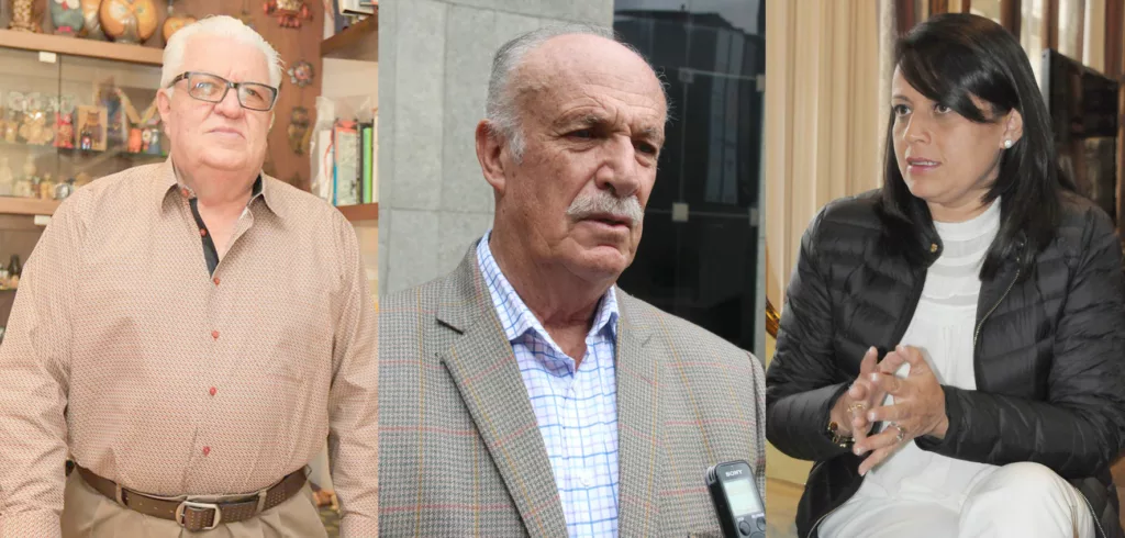 Fernando Cordero, Xavier Muñoz Chávez y María Augusta Muñoz.