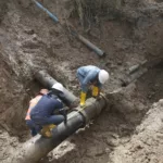 Trabajos preventivos para restablecer el servicio de agua potable en ciertas comunidades aledañas a Rayoloma. /XCA