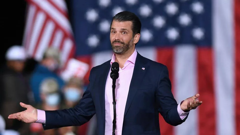 La cuenta de la red social X de Donald Trump Jr., el hijo mayor del expresidente Donald Trump, fue pirateada. Foto: Internet