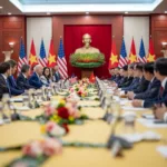 El presidente de Estados Unidos, Joe Biden, cerró este lunes, 11 de septiembre de 2023, en Hanói una visita oficial de dos días a Vietnam. Foto: Twitter Joe Biden