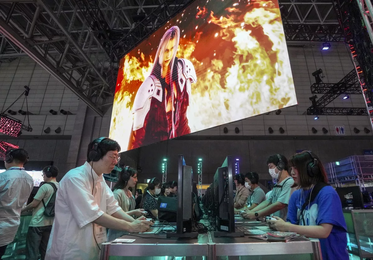 La mayor feria de videojuegos de Asia, el Tokyo Game Show, arrancó este jueves, 21 de septiembre de 2023, con gran expectación por el estreno mundial de la primera demo jugable de "Final Fantasy VII Rebirth" y el regreso de Xbox . Foto: EFE