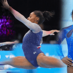 Simone Biles alcanzó su sexta medalla de oro en el concurso individual del Mundial de Gimnasia 2023. Foto EFE