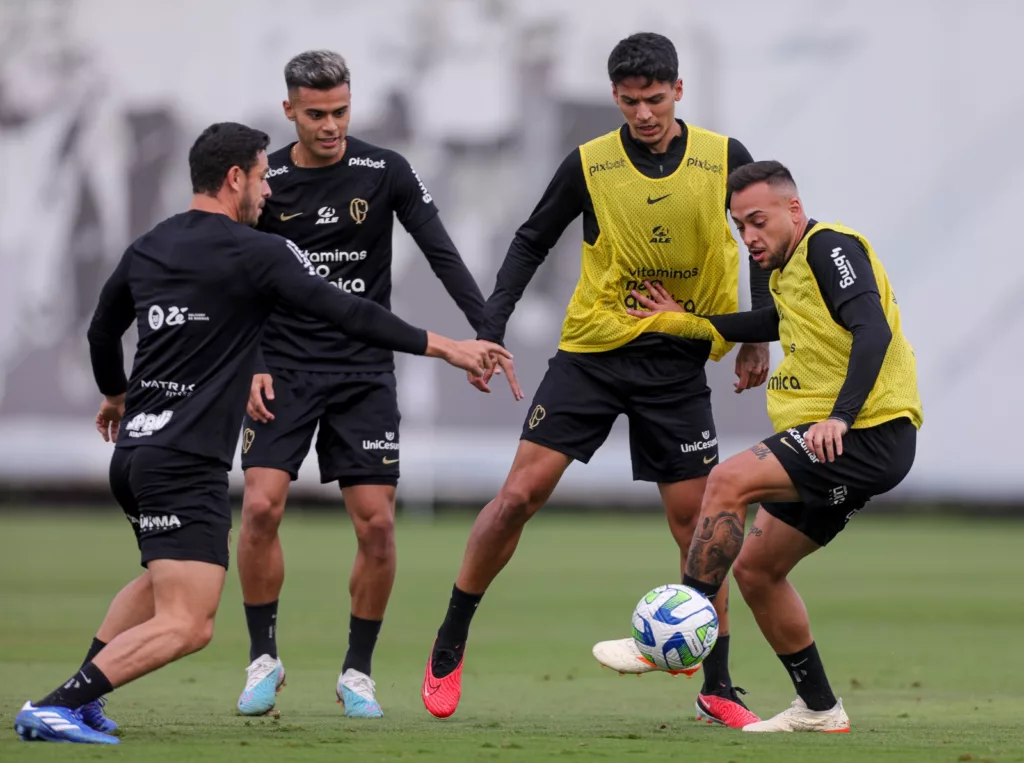 Corinthians se prepara para duelo ante Fortaleza por Sudamericana. Foto: Corinthians
