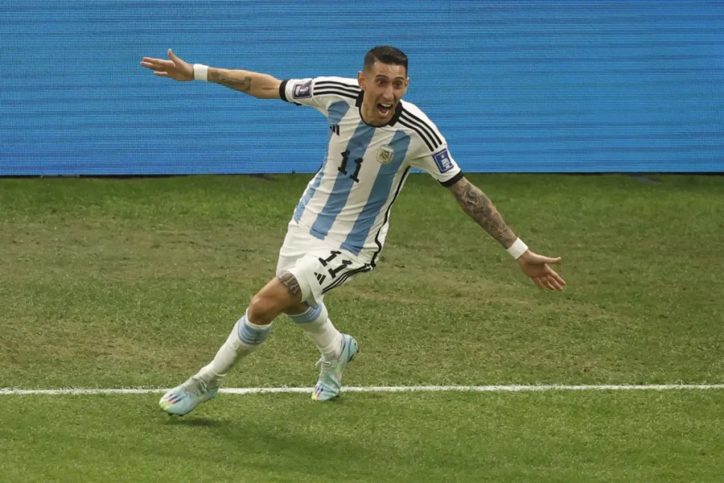Ángel Di María anotó en la final del Mundial 2022 ante Francia. Foto: EFE