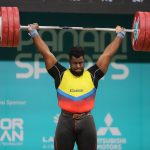 Dixon Arroyo obtuvo medalla de bronce en levantamiento de pesas en los Juegos Panamericanos. Foto: Comité Olímpico