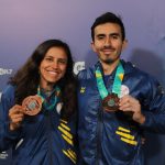 Andrea Rojas y Carlos Granja se convierten en los primeros ecuatorianos en ganar medallas en los Juegos Panamericanos en la escalada deportiva. Foto: Comité Olímpico