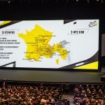 El director general del Tour de France, Christian Prudhomme, durante la presentación de la edición de 2024. Foto: EFE