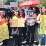 Estudiantes de la Universidad de Cuenca cumplieron una marcha para exigir la búsqueda de Ruth Abigail Supliguicha.